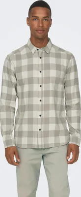 Produktbild von ONLY & SONS Freizeit Flanellhemd Kariert Holzfäller Karo Shirt Größe: XL