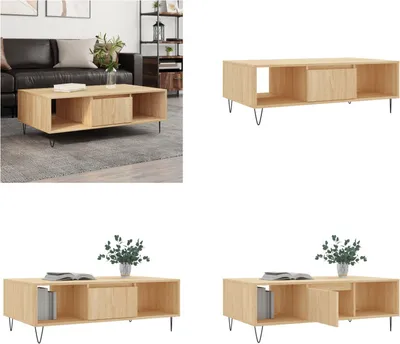 Produktbild von vidaXL Couchtisch Sonoma Eiche 104x60x35 cm Holzwerkstoff - Couchtisch - Couchtische - Couchtisch Niedrig - Tisch