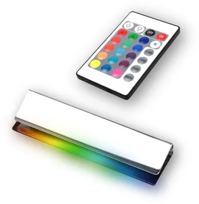 Produktbild von kalb | LED RGB Glaskantenbeleuchtung Vitrinenbeleuchtung Clip Glas 1er Set
