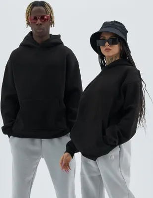 Produktbild von Ossy Homer Oversize Hoodie Basic Baumwolle Uni Sweatshirt S Schwarz