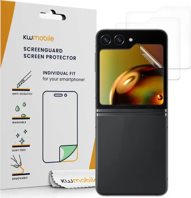Produktbild von kwmobile 3x Displayschutzfolie kompatibel mit Samsung Galaxy Z Flip5 Folie - klare Schutzfolien Set in transparent
