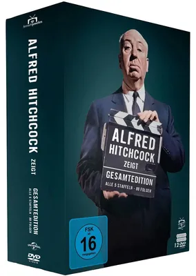Produktbild von Alfred Hitchcock zeigt - Gesamtedition: Alle 5 Staffeln / 80 Folgen (Fernsehjuwelen) (12 DVDs)