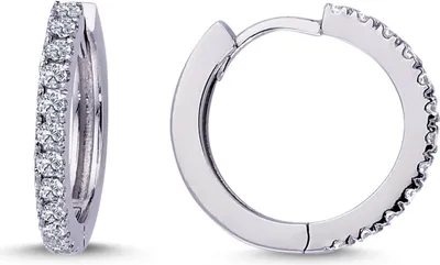 Produktbild von 0,45 Carat Diamant Creolen 585`er Weißgold