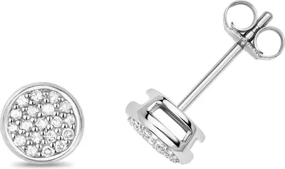 Produktbild von 9 Karat (375) Weißgold Damen - Diamant Paar Ohrstecker Brillant-Schliff 0.17 Karat H - PK; TRS313589KW