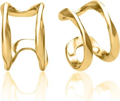 Produktbild von JEWLIX Damen Ohrklemmen aus vergoldetem 925er Silber