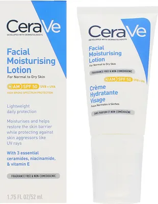 Zdjęcie produktu dla CeraVe krem do twarzy Facial Moisturising Lotion SPF50 52 ml