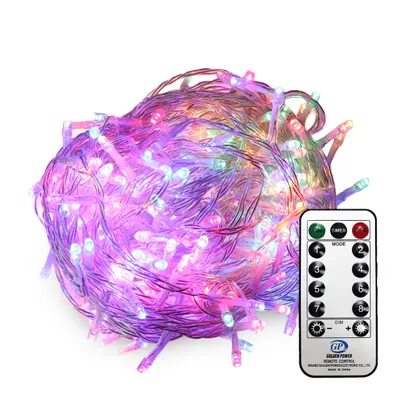 Produktbild von LED-Lichterkette 960 LED Multicolor 76 m Kabelfarbe Transparent Dekobeleuchtung mit Timer 8 Programme Dimmbar