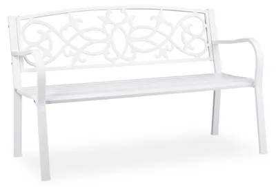 Image de Banc de jardin - Banc d'extérieur - Banc public - Mobilier de jardin - Banc de balcon - Acier et fonte résistants aux intempéries