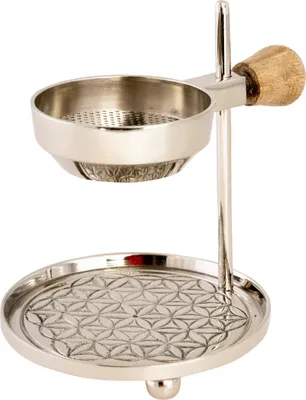 Produktbild von Räucherstövchen vernickelt H 11 cm verstellbar