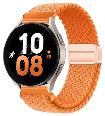 Immagine prodotto di Bracciale per smartwatch Redmi Watch 3 Lite - Nylon intrecciato - Chiusura magnetica - Design a passante - Arancione