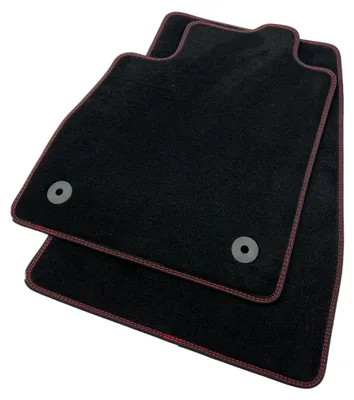 Produktbild von Ford Fiesta Puma Fußmatten Velours schwarz rot vorne Original