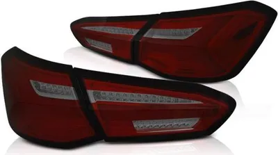Image de Barre lumineuse LED pour feux arrière, compatible avec la Ford Focus MK4 (2018-2021), rouge/fumée, clignotants dynamiques
