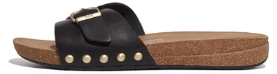 Produktbild von FitFlop Iqushion Adjustable Buckle Leather Slides SCHWARZ 37