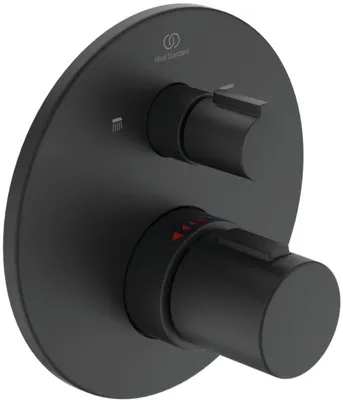 Produktbild von Ideal Standard Badethermostat Ceratherm T100 Unterputz A5814XG Schwarz (Silk Black)