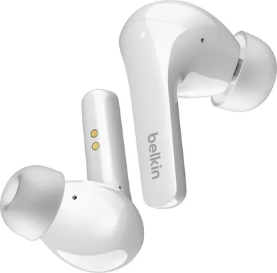 Imagen del producto de Auriculares inalámbricos Belkin Soundform Flow ANC, modelo AUC006BTWH, color blanco