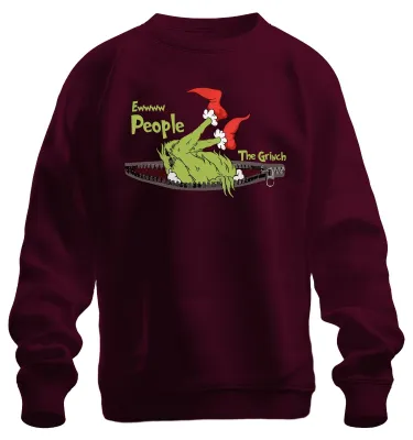 Produktbild von The Grinch Ewwww People Weihnachten lustig Geschenk Sweatshirt Pullover, Burgundy, M