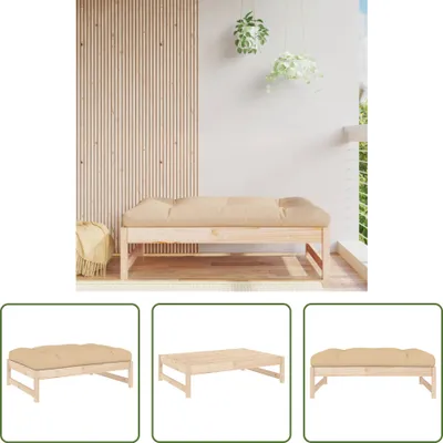 Produktbild von The Living Store Gartenhocker 120x80 cm Massivholz Kiefer