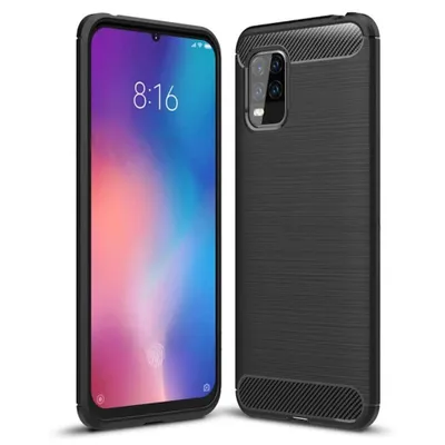 Produktbild von Carbon Shield TPU Hülle für Xiaomi Mi 10 Lite - Schwarz KP9428