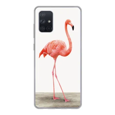 Produktbild von MuchoWow® Handyhülle Schutzhülle Hülle für Samsung Galaxy A51 Flamingo - Rosa - Vogel - Mädchen - Jungen - Kind Silikon Softcase Handy Hülle - Schutzabdeckung
