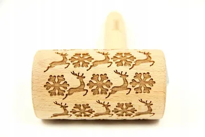 Produktbild von Folkroll Teigrolle Renifery mit Gravur, klein