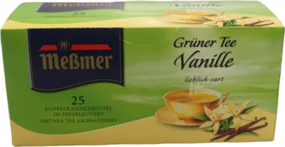 Zdjęcie produktu dla Meßmer zielona herbata aromatyzowana wanilia 25 torebek 43g