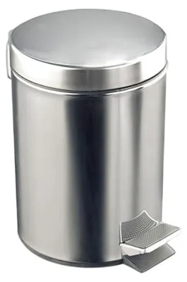 Immagine prodotto di Cestino a pedale, acciaio lucido, argento, 20 litri.