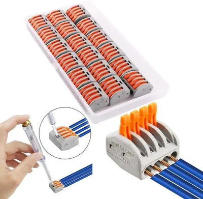 Image de Kit automatique de 18 connecteurs compacts à bornes PCT-214 (4 ports)
