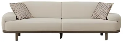 Produktbild von Beigefarbenes 3-Sitzer Sofa – Weiches Stoffsofa für Ihr Wohnzimmer