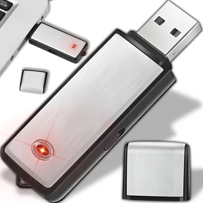 Produktbild von Digital Diktiergerät USB 8GB Aufnahmegerät Tragbar Speicherstick Geräuschaktivierte Aufnahme Vorträge Interview Meeting Voice Recorder Akku Retoo