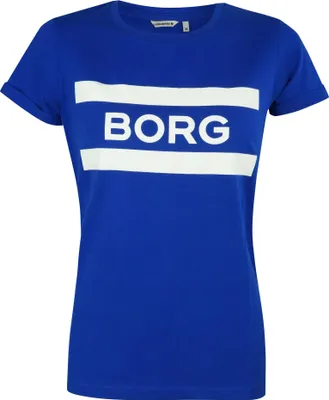 Produktbild von Björn Borg - Damen - Florenz-T-Shirt - Blau/Weiß - Gr. 34