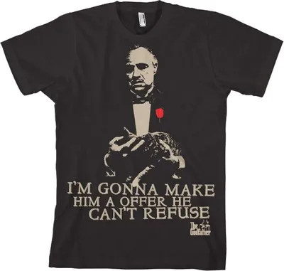 Productafbeelding van The Godfather - T-shirt met de tekst "Vito's Offer" - Maat S - Zwart