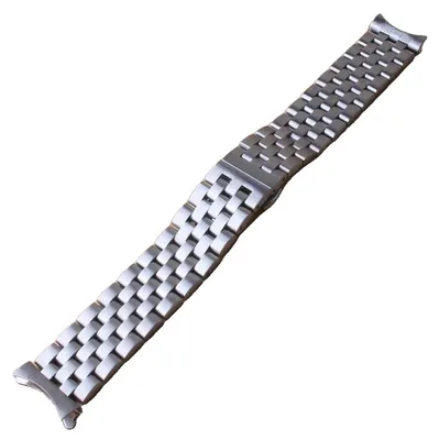 Image de Bracelet de montre, en acier inoxydable, compatible avec de nombreux modèles, couleur argent, largeur 21 mm
