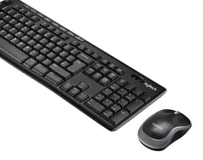 Produktbild von Logitech MK270, Volle Größe (100%), Kabellos, RF Wireless, Schwarz, Maus enthalten