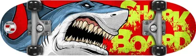 Obrázok produktu pre Skids Control Shark Skateboard Junior 71 x 20 cm červená/modrá