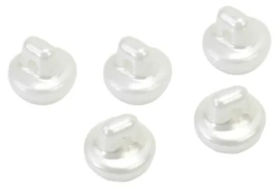 10 mm runde Kuppelknöpfe, Perlenoptik, 50 Stück