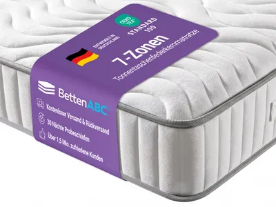Produktbild von Betten-ABC ProVital Ergonomische 7-Zonen Tonnentaschenfederkernmatratze, Größe: 100x200