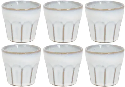 Productafbeelding van Cosy & Trendy Espresso Kopjes Bistro Vintage White 90 ml - 6 stuks