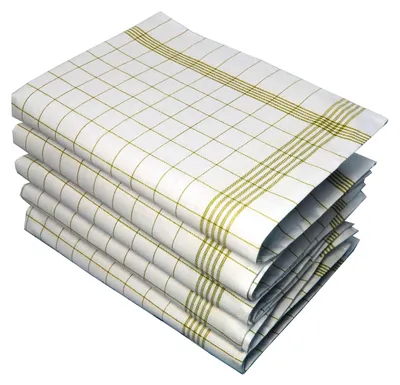 Produktbild von Gelb XXL Geschirrtücher Baumwolle 10er Set , 60x80 cm , gelb/weiß kariert , Geschirrtuch , Trockentuch , Küchentücher