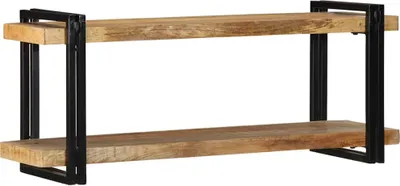 Productafbeelding van vidaXL Wandplank, 110x33x45 cm, ruw massief mangohout