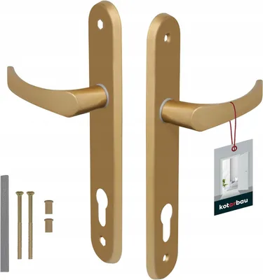 Image de Poignée de porte Kotarbau clé intérieur long 90mm doré