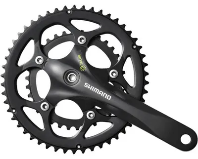 Produktbild von SHIMANO Kurbelgarnitur FC-R345 9-fach 175 mm 50-34 Zähne Schwarz - effiziente...