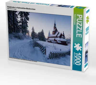 Produktbild von CALVENDO Puzzle Stabkirche in Hahnenklee-Bockswiese 1000 Teile Puzzle quer | 1000 Teile Lege-Größe 64x48cm Foto-Puzzle für glückliche Stunden