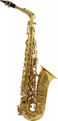 Altsaxophon in Es – Gelacktes Messing, spielfertig, mit Etui und Zubehör