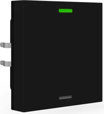 Produktbild von MDT BE-TAL550106.01 KNX Taster Light 55 1-fach RGBW Schwarz matt Neutral