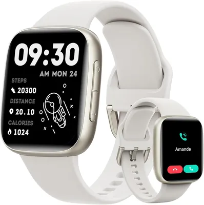 Produktbild von Smartwatch Damen Herren mit Telefonfunktion, 1,85" Smart Watch Fitnessuhr, 110+ Sportmodi, Herzfrequenz/SpO2, Fitness Tracker Schrittzähler Armbanduhr, 10 Tage Akku, 3ATM wasserdicht, iOS/Android