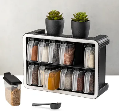 Produktbild von Hermia Concept, BNM-9530 - Anthracite, Gewürzregale, Anthrazit, Plastik, 32,5 x 12 x 22,5 cm