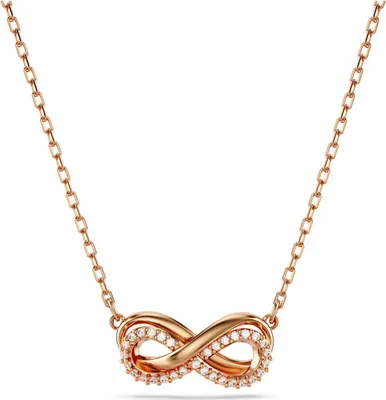 Produktbild von SWAROVSKI Damen Unendlichkeits Anhänger Weiß Rosegold HYPERBOLA 5684084
