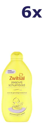 Produktbild von 6x Zwitsal Schuimbad Voor De Gevoelige Babyhuid 400ML