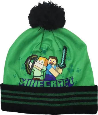 Produktbild von Minecraft Creeper Kinder Wintermütze – Grün / 56