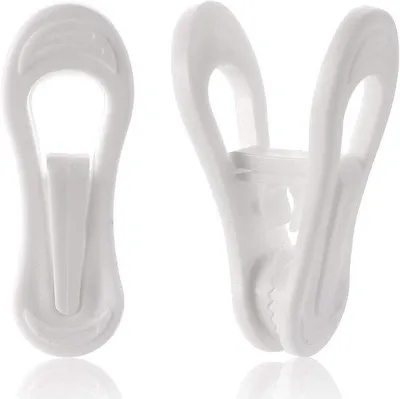 Produktbild von Kleerhangerklips, multifunktionell, weiß, für Heim, Büro, Reise, Plastik